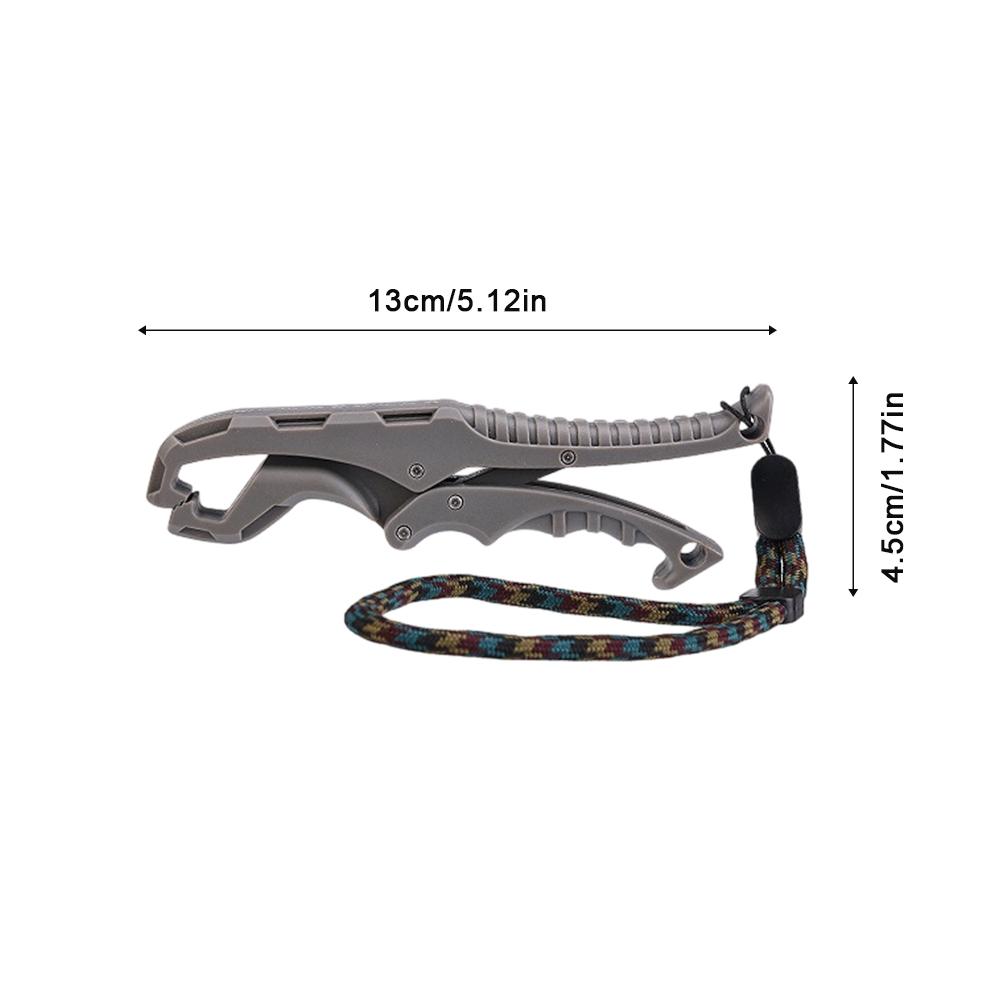 Plastic Fish Gripper with Anti-lost Lanyard Mini Plastic Lure Fishing Gripper for Black Bass Pond and Wild Fishing
