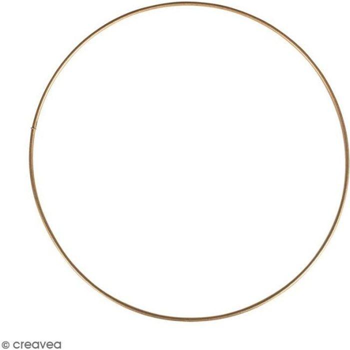 Cercle en métal - Doré - 10 cm - Rond - Intérieur - DIY attrape-rêves