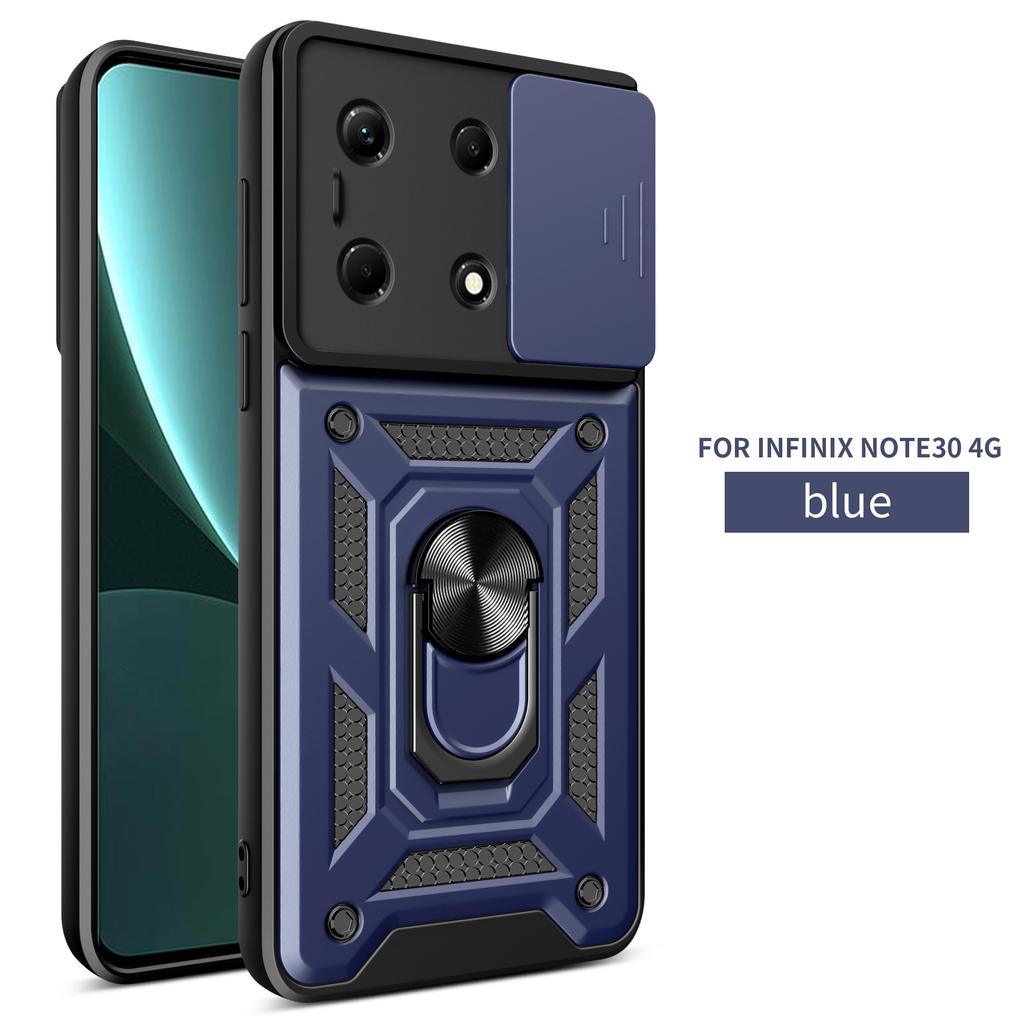 For Infinix Note 30 Case Infinix Note 30 Pro Cover Note30i Magnetic Ring Holder Armor Phone Case Slide Camera Protect Back Cover