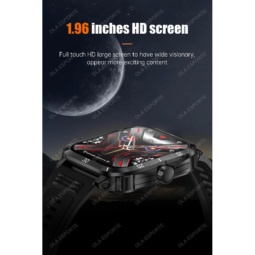 2025 Sport Smart Watch For Men 1.96'' Screen Blood Oxygen Bluetooth Call Watch 100+Sport Waterproof Smartwatch Man Reloj Hombre