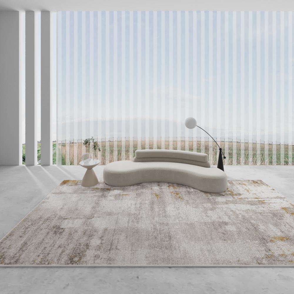 Wabi-Sabi Loop Pile Carpet: Non-Slip Floor Mat for Living Room, Light Luxury Coffee Table, and Bedroom Decor