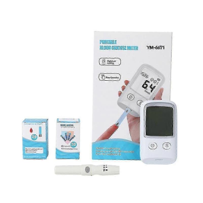 Tester di emoglobina Kit per test di emoglobina Glucometro Misura la glicemia, 50 test-Buono