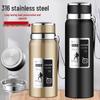 316 Stainless Steel Insulated Water Cup with Tea Infuser - 1000ml/1500ml, Large Capacity for Car, Students, and Outdoor Use