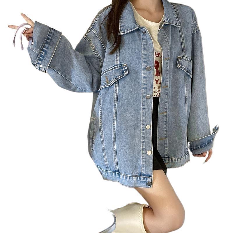 2024 Spring/Autumn Women's Harajuku BF Style Loose Denim Jacket