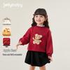 JELLYBABY Kids' Red 3D Bear Head Fleece-Lined Pullover