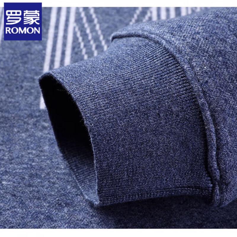 Romon Men's Fake Two-Piece Shirt Collar Casual Shirt