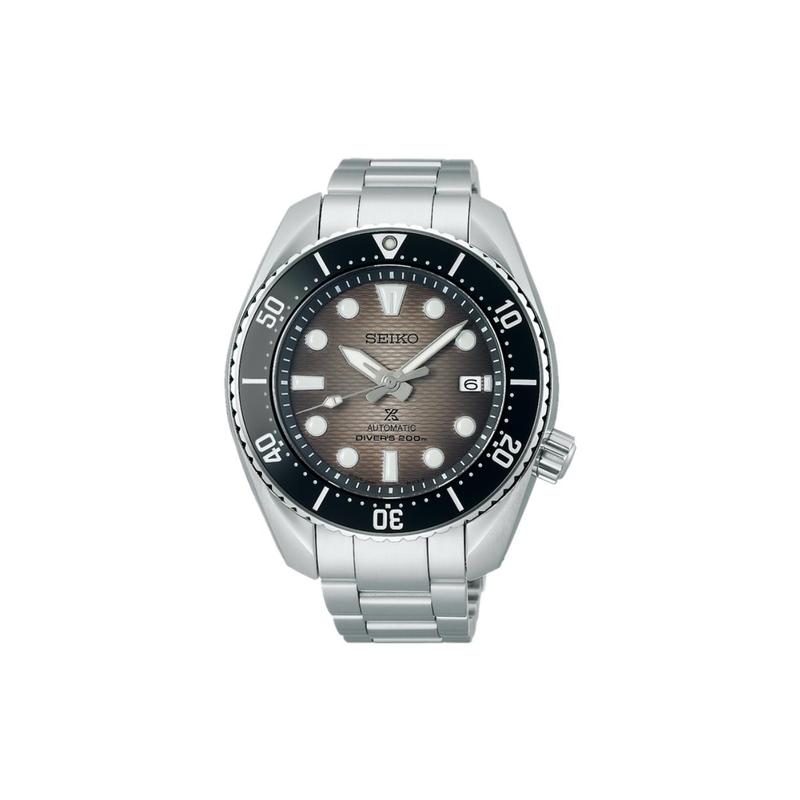 SEIKO prospex series fashion business waterproof mechanical movement Steel Strap men s watch brown dial SBDC177 синий