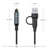 USB A Optical Digital Audio Transmission Cable 2-in-1 & Type-C 1.8M