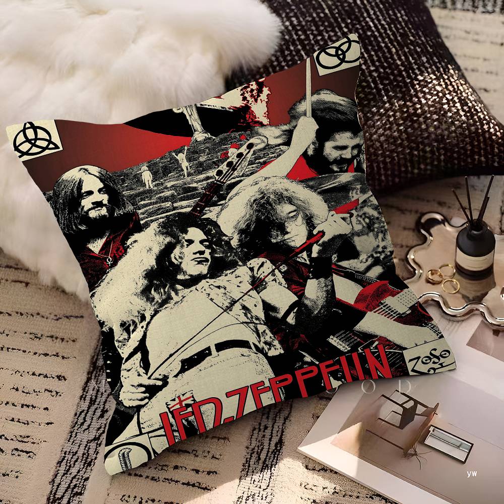 Band L-Led Z-Zeppelin Pillow Gift Home Office Decoration Bedroom Sofa Car Cushion Cover Case 45x45