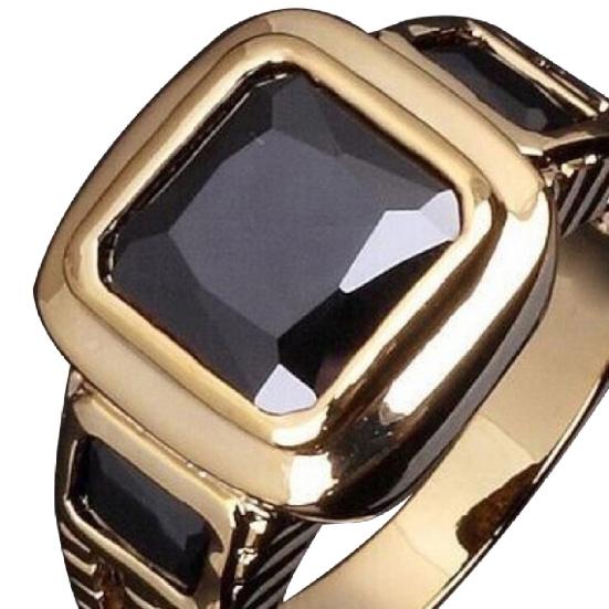 Modernus jubiliejaus žiedas kvadrato formos nerūdijančio plieno universalus