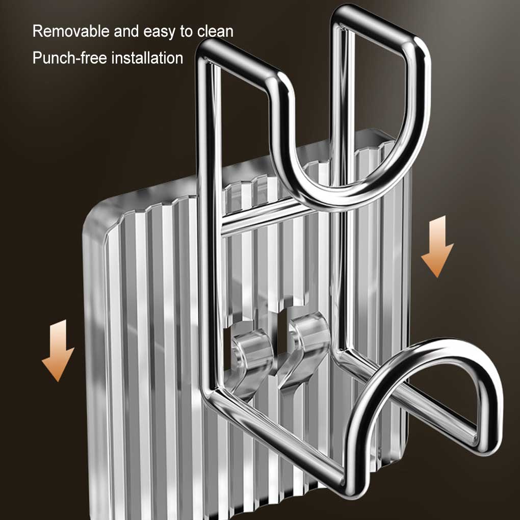 Self-adhesive Hook Washbasin Hooks Bathroom Storage Rack Luxury Organizer Bath Ball Towel Holder Hanger 2 Buckle