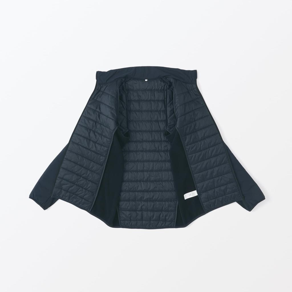 MUJI Washable Padded Active Size BI025A4A Men's Jacket, Black, XS,