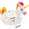 1pc Unicorn Shape Inflatable Pool Float with Glitters Inflation Swimming Ring for Outdoor Water Inflatable Lounge Raft Tube