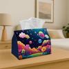 1pc Modern Multifunctional Tissue Box Holder & Napkin Dispenser - Colorful Flower Design with Space-Saving Organizer, Compatible with Tissues/Roles/Sh