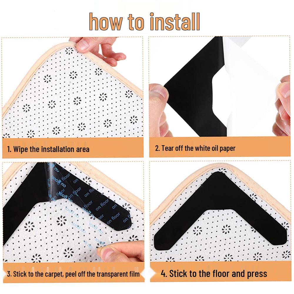 Washable Traceless Anti-slip Double-sided Carpet Fixing Stickers
