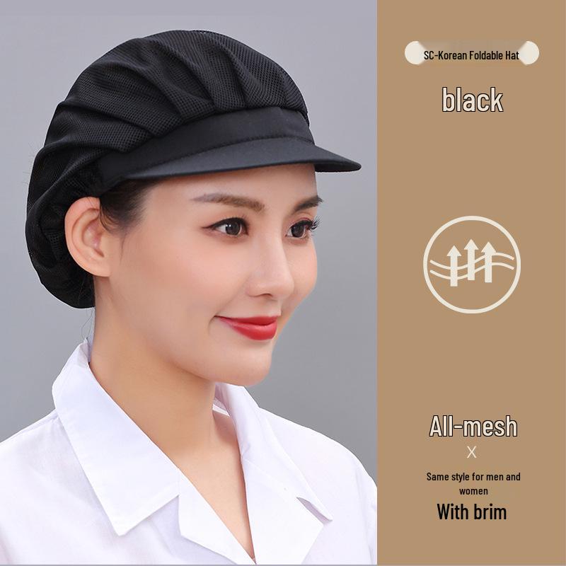 Unisex Atmungsaktive Mesh Kochmütze für Küche und Catering, Anti-Öl, Haarschutz