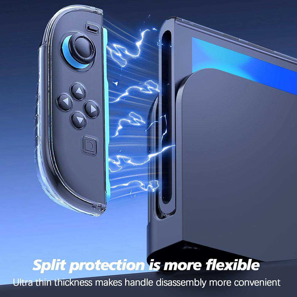 

Transparent Protector Cover Anti-Scratch Hard Shell Case Shockproof Game Console Cover Split Design for Nintendo for Switch 2 tpu pc transparent