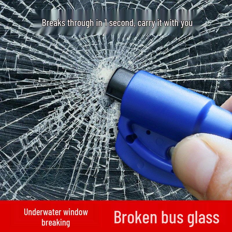 2-in-1 Car Safety Hammer & Glass Breaker - Portable Life-Saving Tool