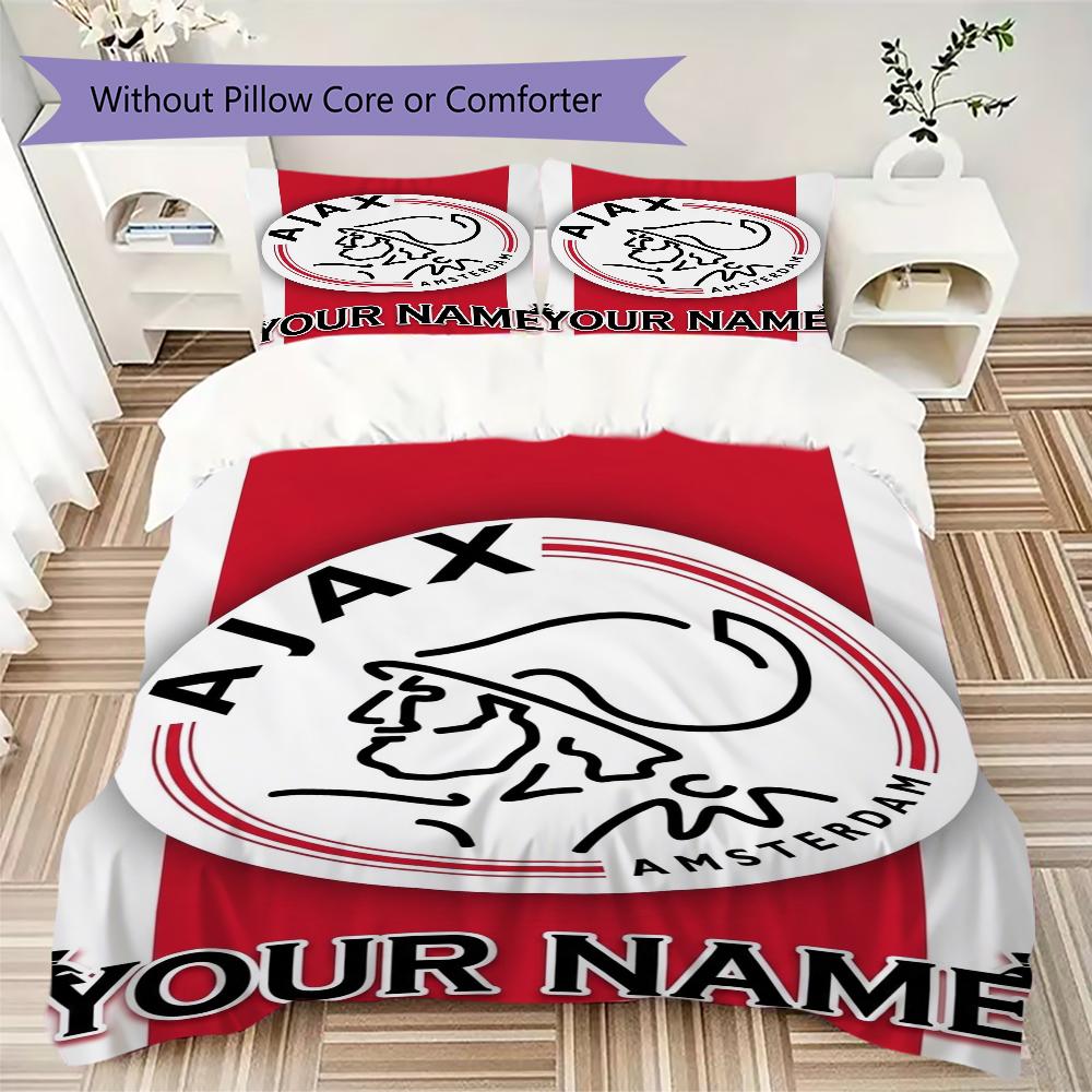 Custom Name AJAX Pattern Bedding Uilt Set Uilt Cover Pillowcase Home Decoration Birthday Gift (1*duvet Cover+2*pillowcase Without Core)
