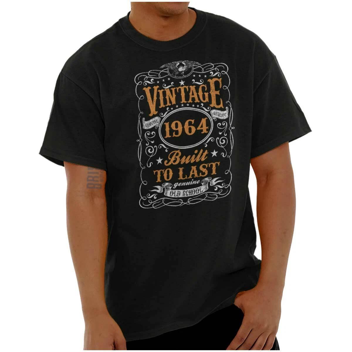 Vintage Genuine 1960 Birthday Built To Last Womens or Mens Crewneck T Shirt Tee XXXXL