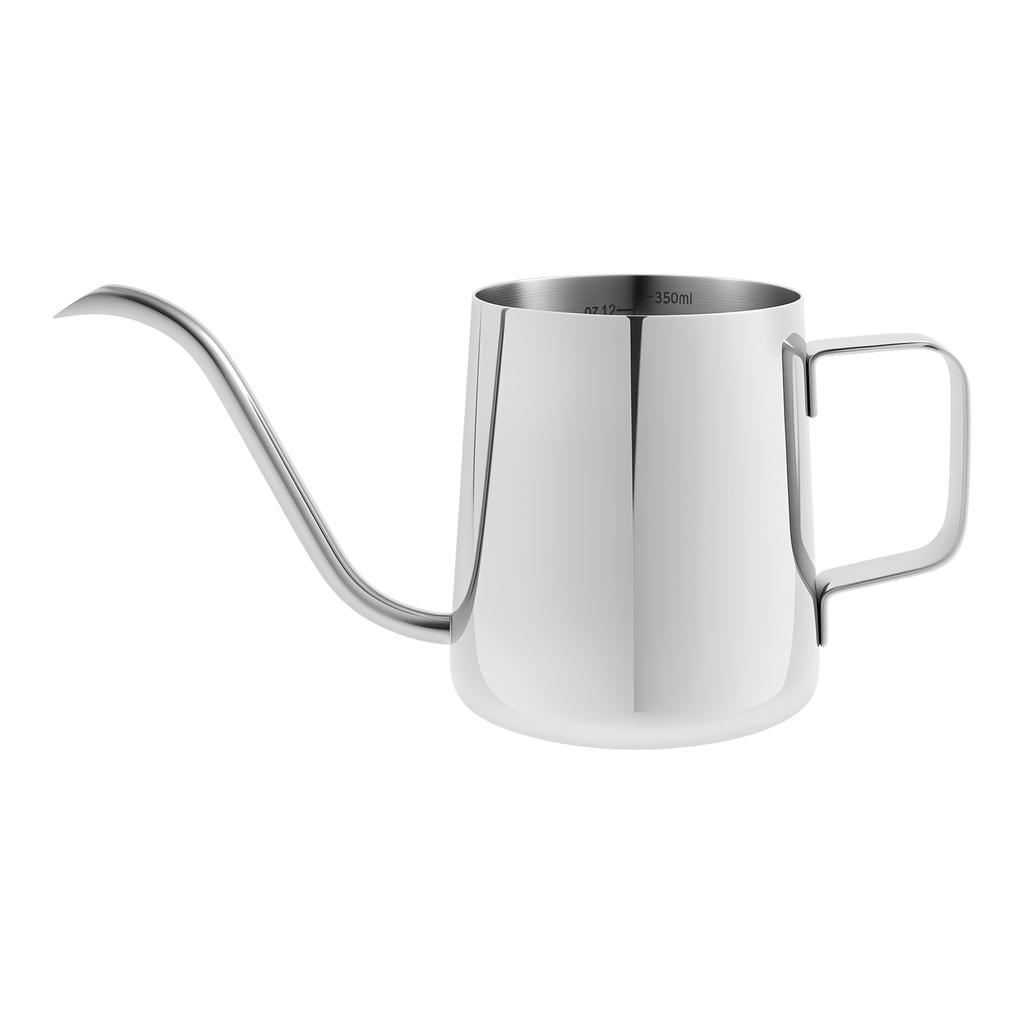 Kleine Gießkanne (350 ml) für Zimmerpflanzen, rostfreier Edelstahl 304 mit ergonomischem Griff