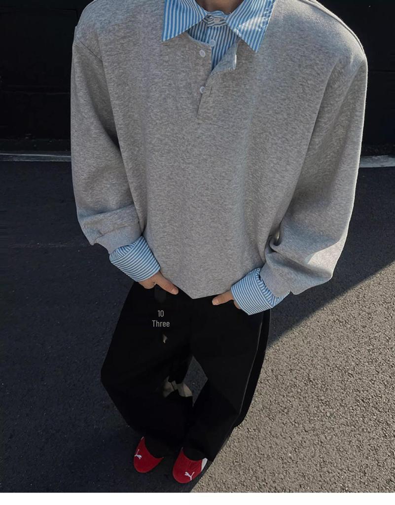 Unisex Color Block Patchwork Lapel Hoodie - Autumn Long Sleeve, Loose Fit