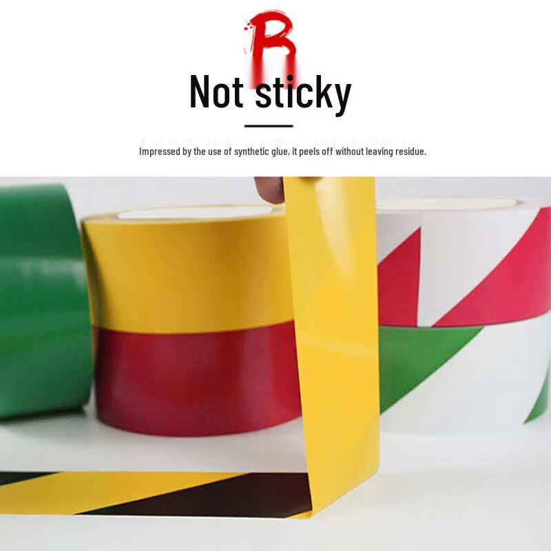 Bingyu BJ494 PVC Safety Warning and Marking Tape, 4.8cm X 16yd, 2 Rolls