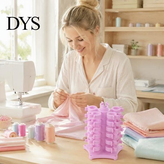 Sewing Craft Organizer Bobbin Holder Tower, Rotating Thread Organizer, Detachable Organization Supplies Clips, Tangle-free for Quilting Enthusiasts