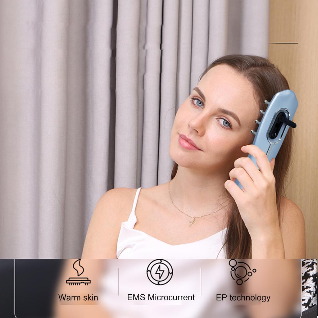 K·SKIN KD3808P Hair Growth Comb Liquid   Comb Hair Care Comb Microcurrent RF EP Scalp Massage Comb 4 LED Light Therapy Modes 10-Minute Auto Shutd