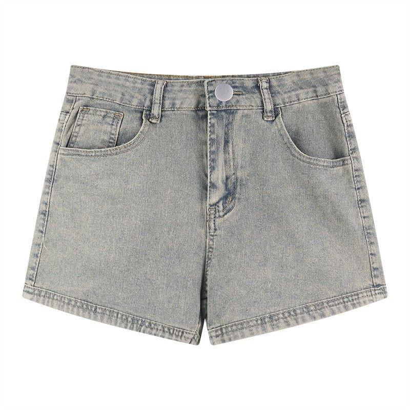 

Женские джинсовые шорты в стиле ретро с высокой талией — летний облегающий крой А-силуэта для длинных ног XL