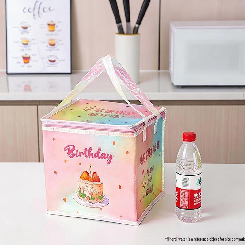 MEIDI Double-Layer Insulated Birthday Cake Box Carrier Bag