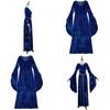Retro Court Ball Trumpet Sleeve Dress Role Playing Queen Halloween Costume For Adults And Teens