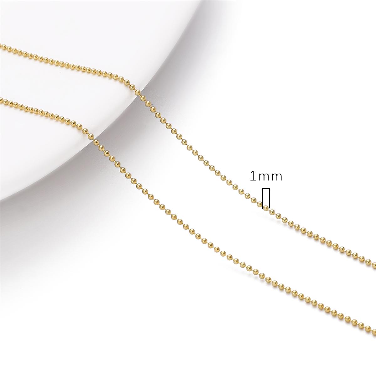 

1-метровая медная цепочка из бисера для изготовления ювелирных изделий своими руками, аксессуары для рукоделия 1mm