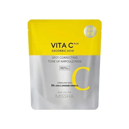 [Missha] Vita C Plus Spot C Tone-up Ampoule Pad (Refill) 80 sheets