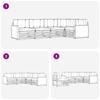 Outdoor Sofa Set with Cushions 5 Pcs Natural and Cream