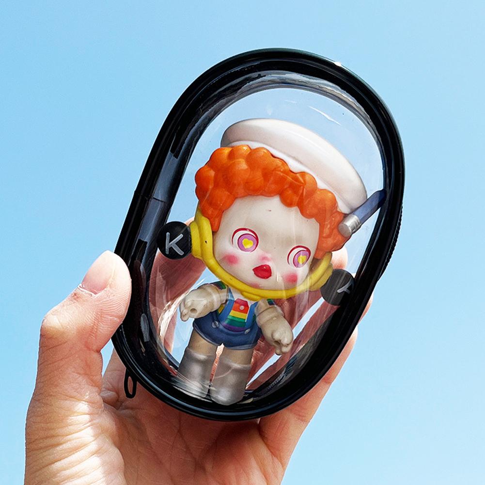 Portable Transparent PVC Organizer Box Bag Toy Storage Zipper Pouch for Doll Toy