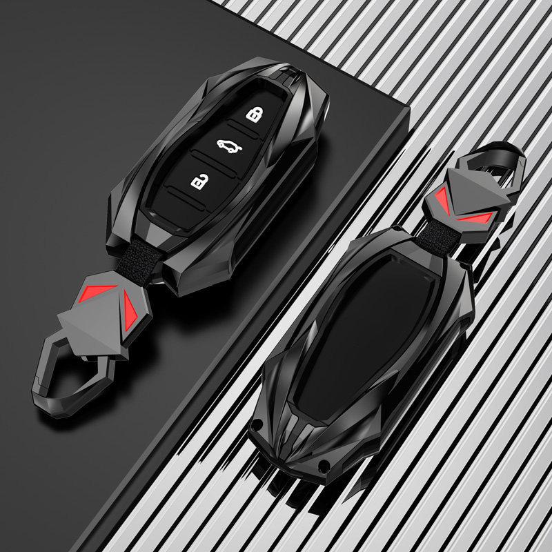 Volkswagen Key Case: Cross-Border Compatible for Lingdu, Tuangxid4x, Weiran, ID.3, ID.6X - Silver Edge, Black & White Design