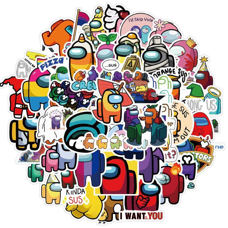 50100 Pcs Sticker Pack Set Game Diy Imposter Decal Waterproof Stickers
