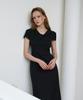 DEHEVE Twist Layered Long Dress [Black]