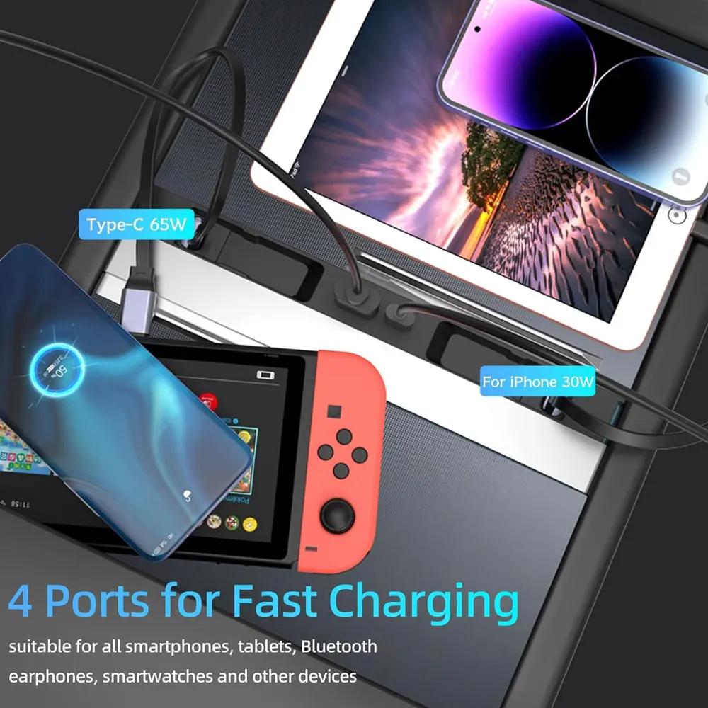 USB Hub Charger For Tesla Center Console Charging Charger Docking Station Model Y Juniper 2026-2026 & Model 3 Highland 2026-2026