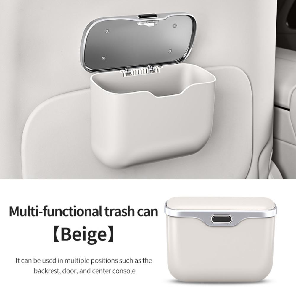Waterproof Car Trash Can Solid Color Car Organizer Box  Auto Interior Accessories