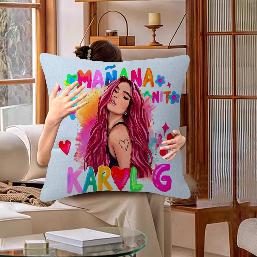 Karol G Manana Sera Bonito Pillow Anime Pillow Sofa Bed Head Pillow Cover Cushion Cover 45x45 Cm Fashion