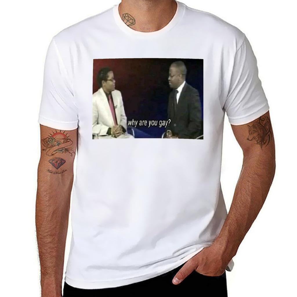Warum bist du schwul T-Shirt Lässig Trendiges Kurzarm-T-Shirt