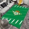 Green Carpet with Crown Emblem Triangular Stripe Pattern Stylish Suitable for Use As an Anti-slip for Living Room Bedroom Sofas