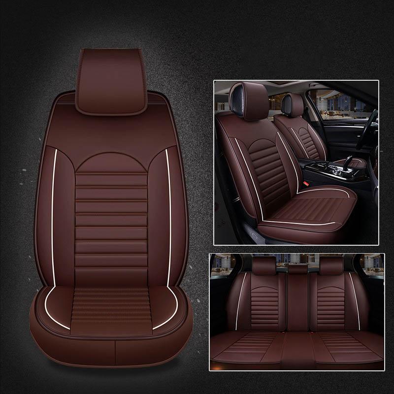 Husă scaun auto premium din piele PU Pernă scaun auto impermeabilă universală cu 5 locuri Protector scaun auto Pad moale