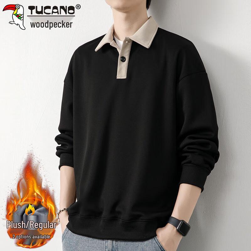 

TUCANO Men s Polo Neck Pullover Sweatshirt 3XL