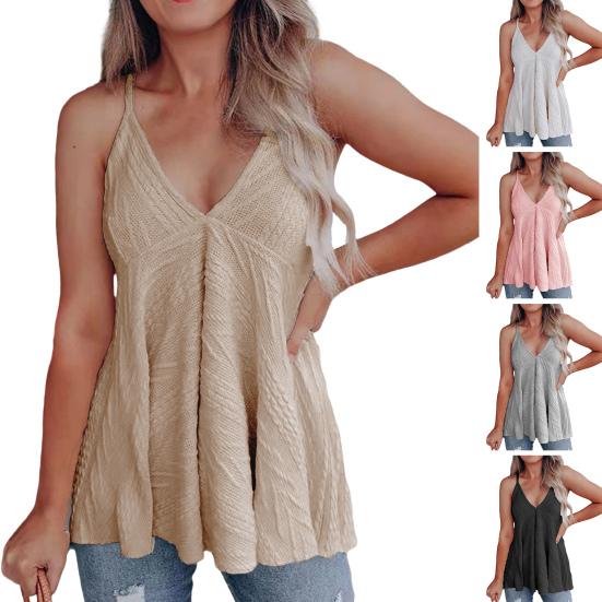 

Вязание женщин жилет чистый цвет свободный крой пуловер с V-образным вырезом стиль