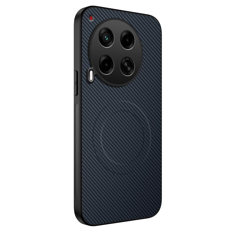 For Tecno Camon 30 Pro Carbon Fiber Black Phone Case For Tecno Camon 40 Pro Silicone Soft Magnetic Wireless Charge Back Cover