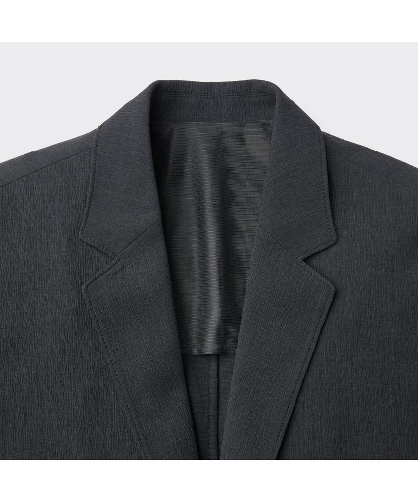 Customellow Gray Loose Fit Wrinkle Setup Jacket Cwjam26422Gyx