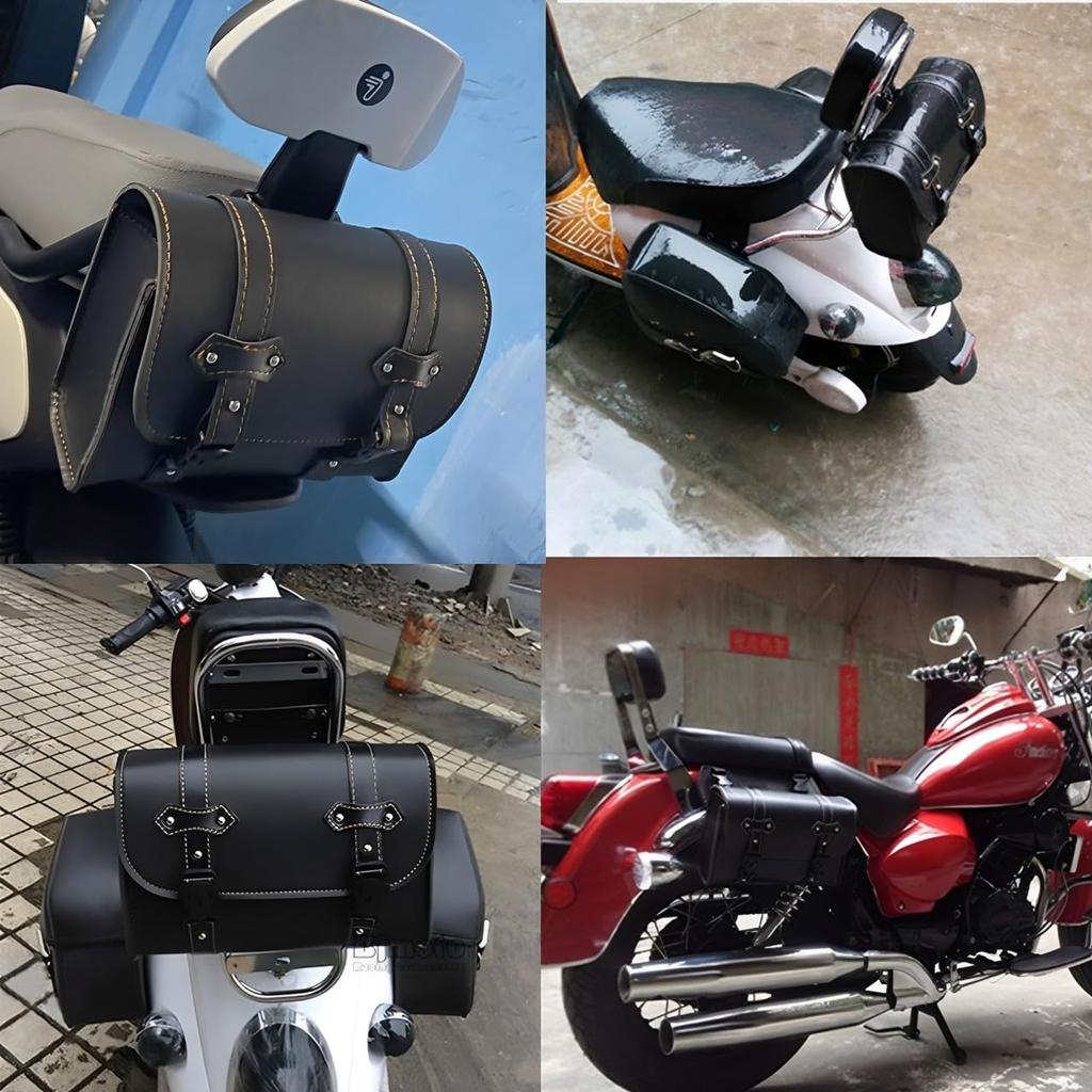 MIMIA Motorcycle Side Set of Touring Waterproof Bags for and Small Items Set of Bags, 2, Saddlebags, Bags, Tools, Wallets, (Black, 2)